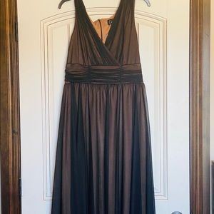 Black & Gold Fit & Flare Dress